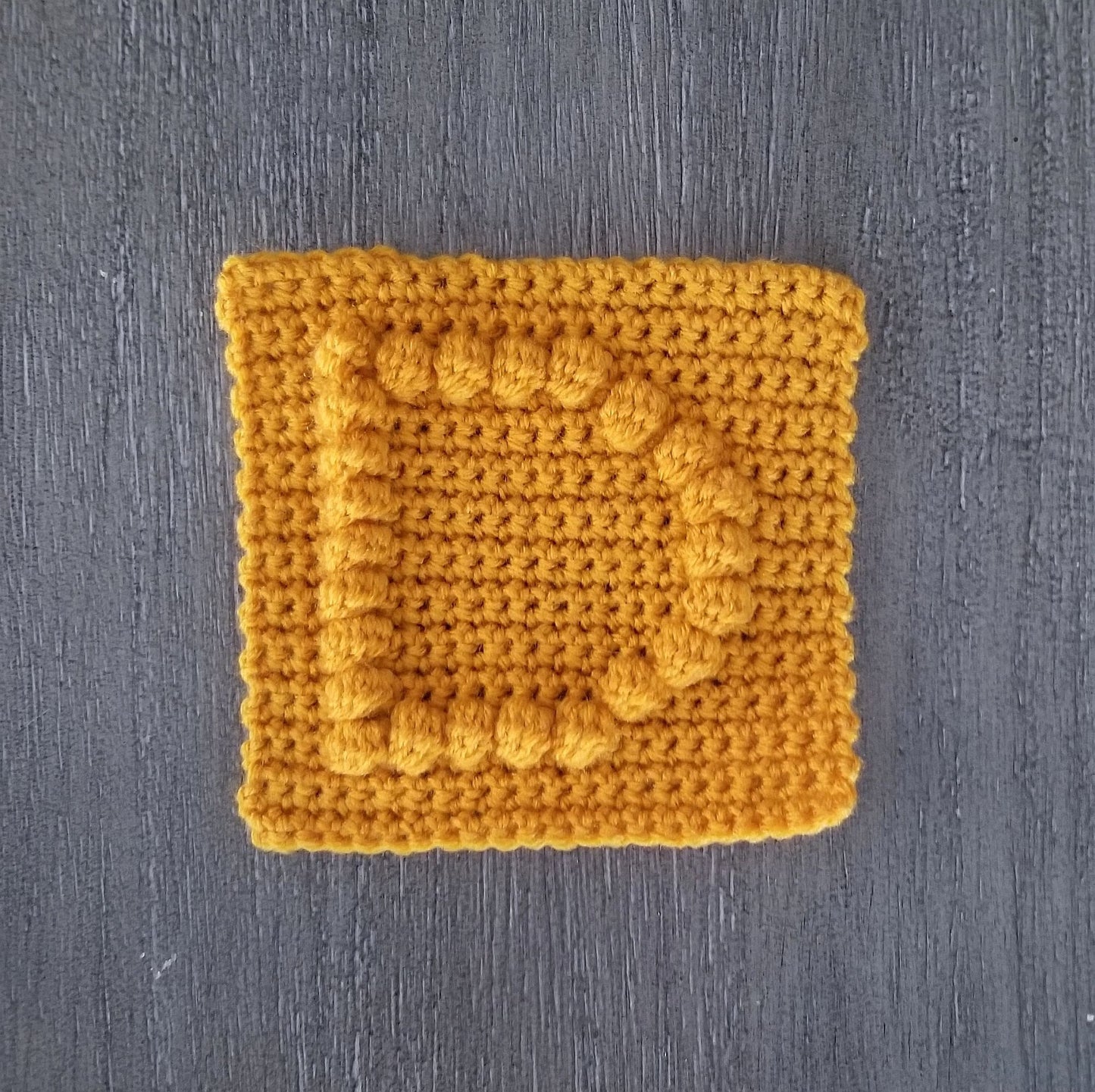 Letter D Bobble Afghan Square Crochet Pattern, PDF Digital Download