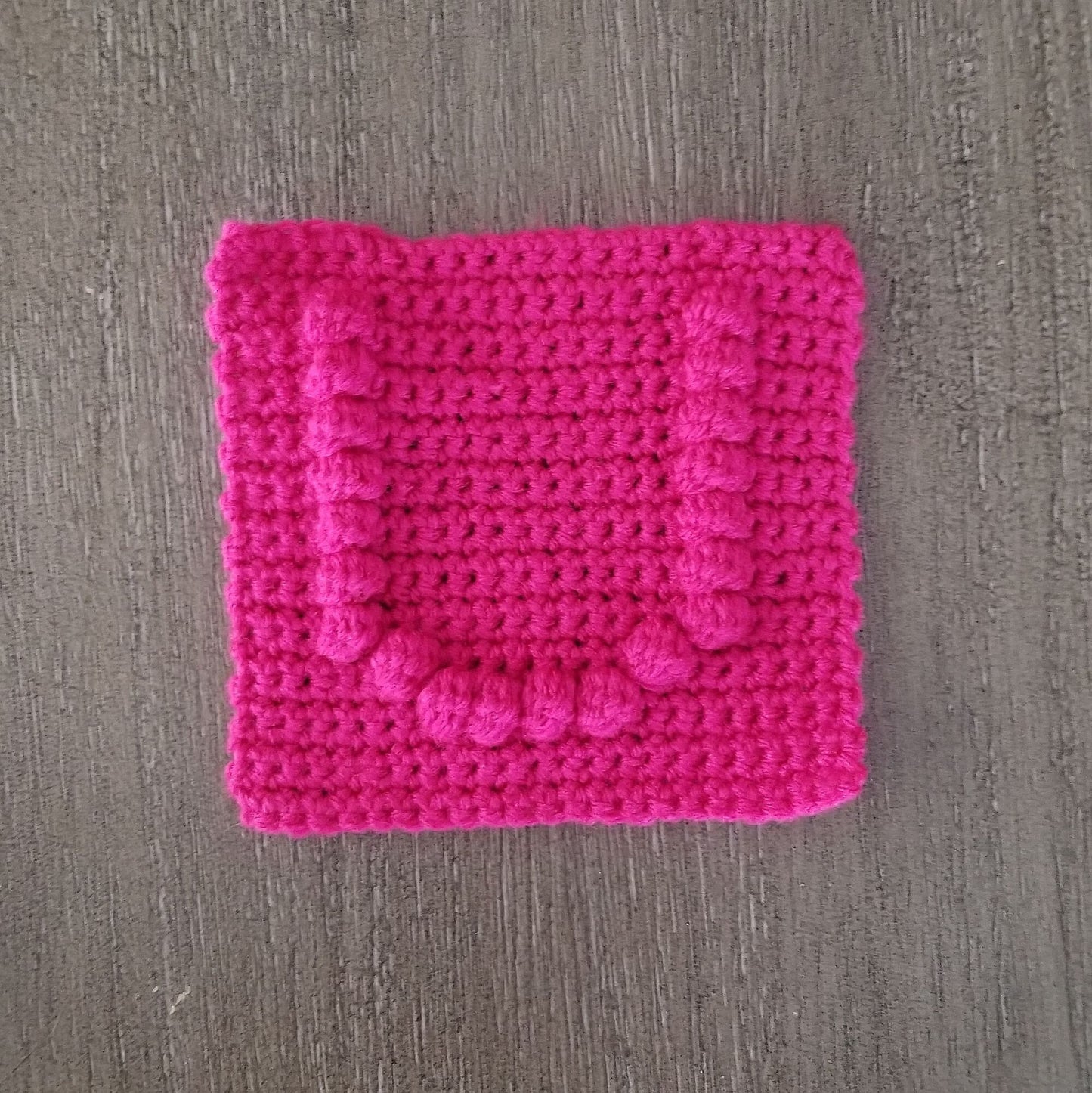 Letter U Bobble Afghan Square Crochet Pattern, PDF Digital Download