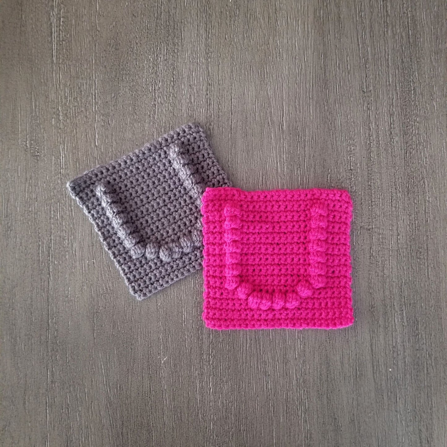 Letter U Bobble Afghan Square Crochet Pattern, PDF Digital Download