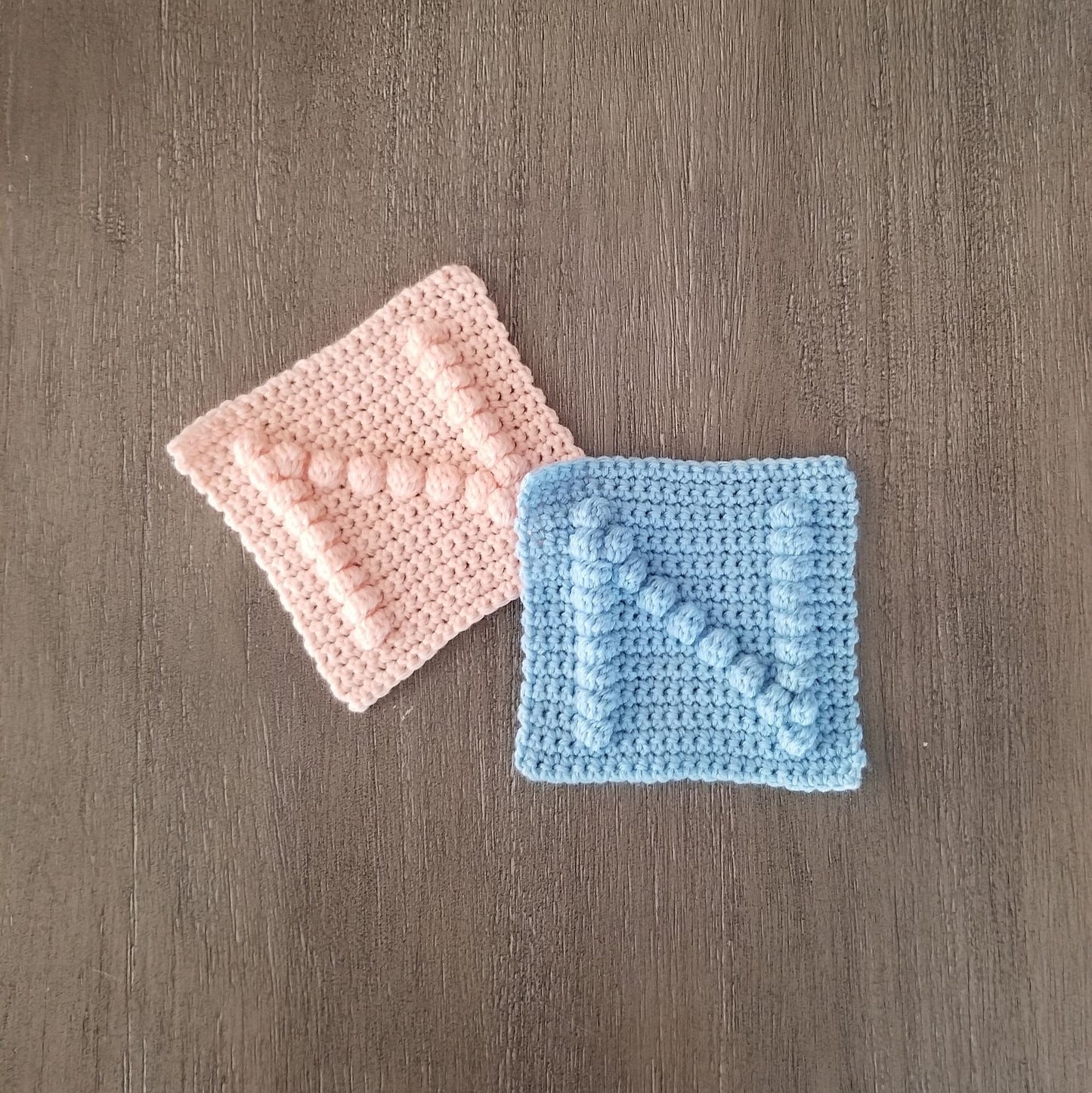 Letter N Bobble Afghan Square Crochet Pattern, PDF Digital Download