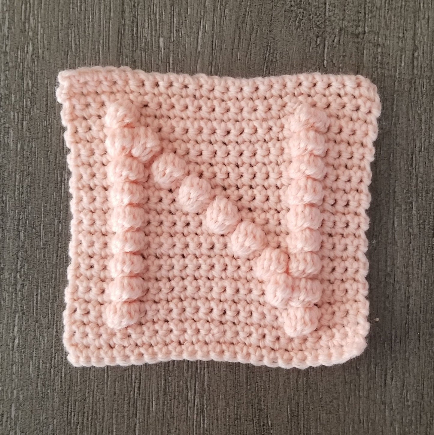 Letter N Bobble Afghan Square Crochet Pattern, PDF Digital Download