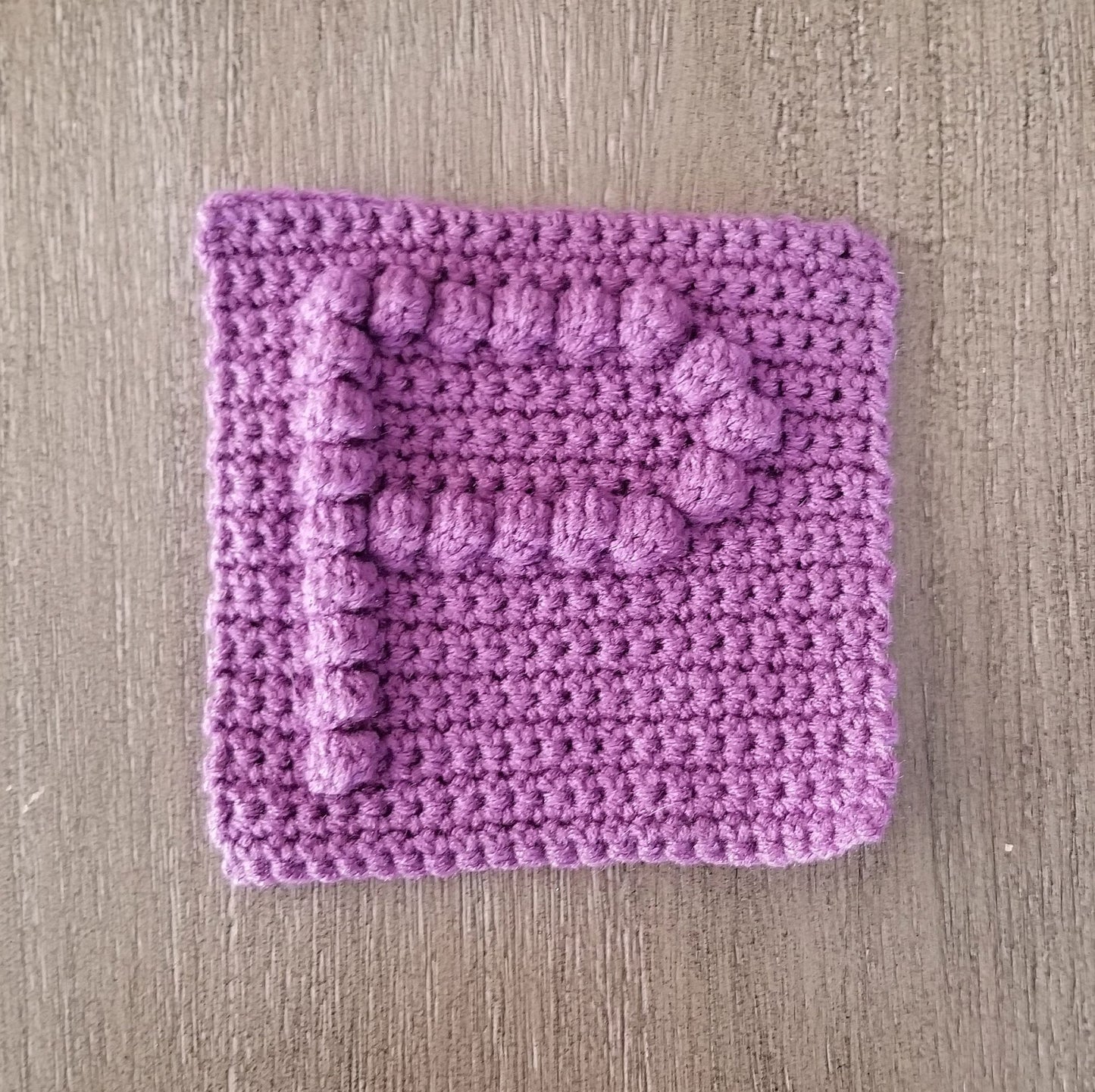 Letter P Bobble Afghan Square Crochet Pattern, PDF Digital Download