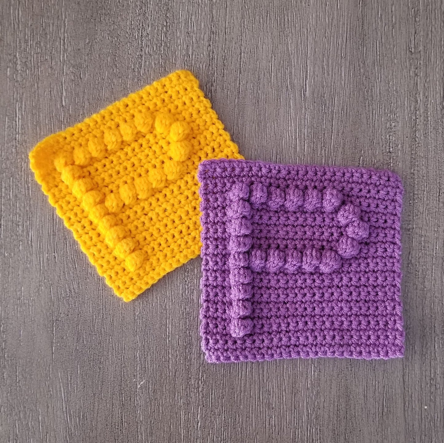 Letter P Bobble Afghan Square Crochet Pattern, PDF Digital Download