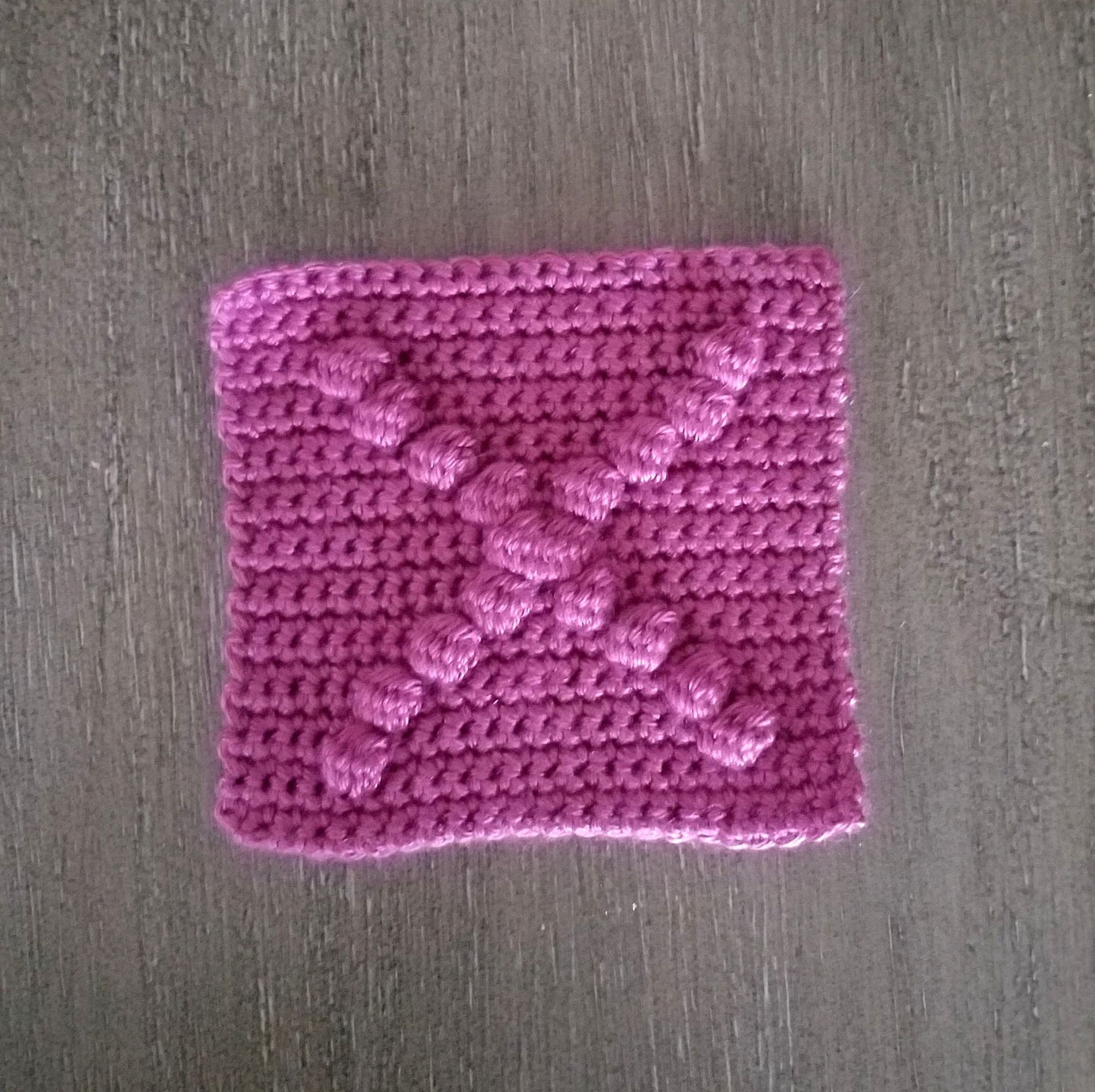 Letter X Bobble Afghan Square Crochet Pattern, PDF Digital Download