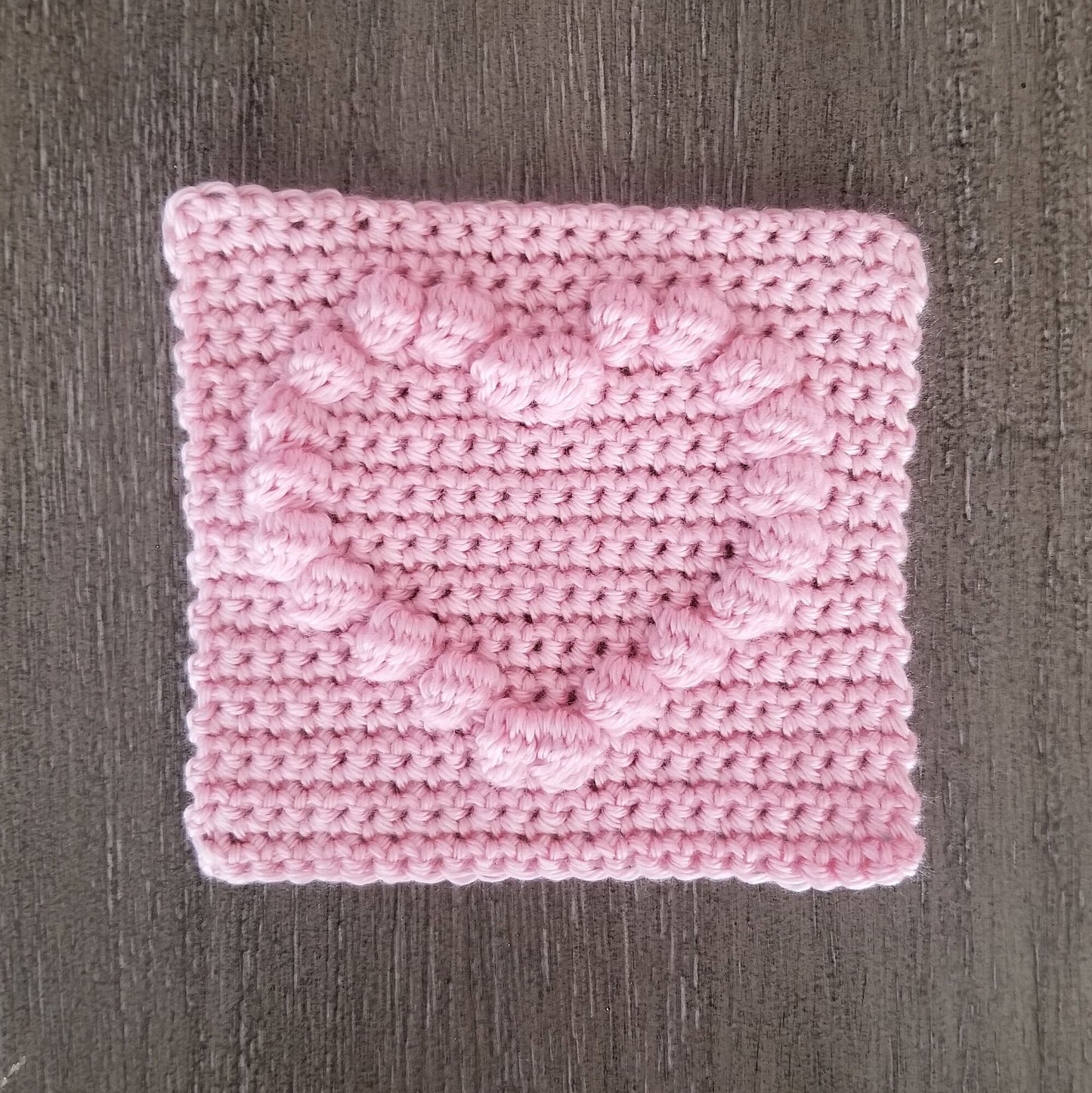 Heart Bobble Afghan Square Crochet Pattern PDF Digital Download