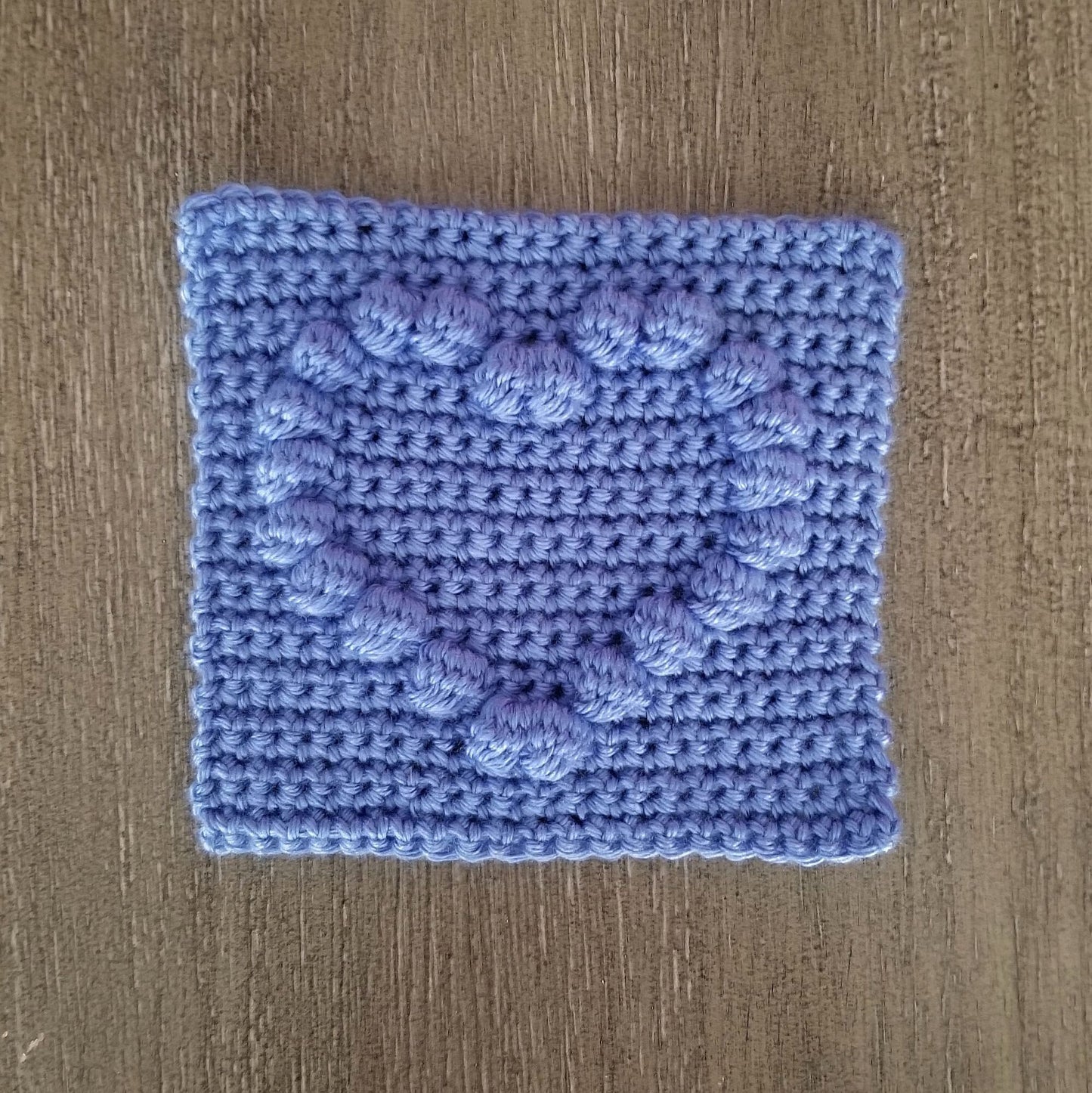 Heart Bobble Afghan Square Crochet Pattern PDF Digital Download