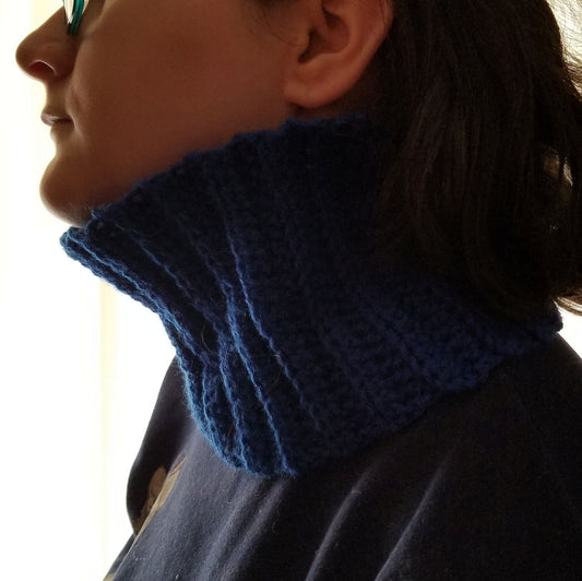 Ribbed Neckwarmer Crochet Pattern, PDF Digital Download