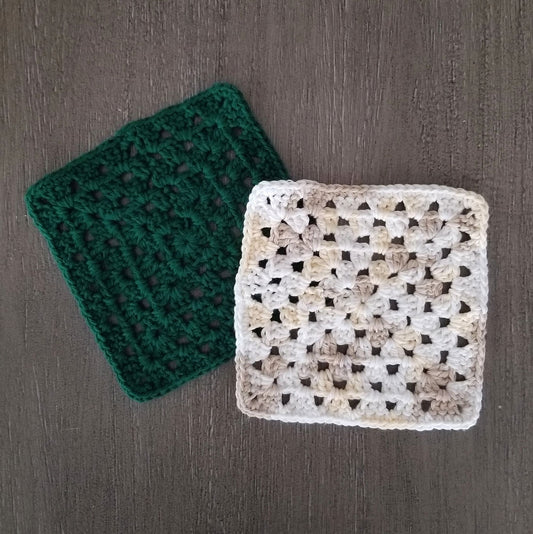 Granny Square Dishcloth Crochet Pattern, PDF Digital Download