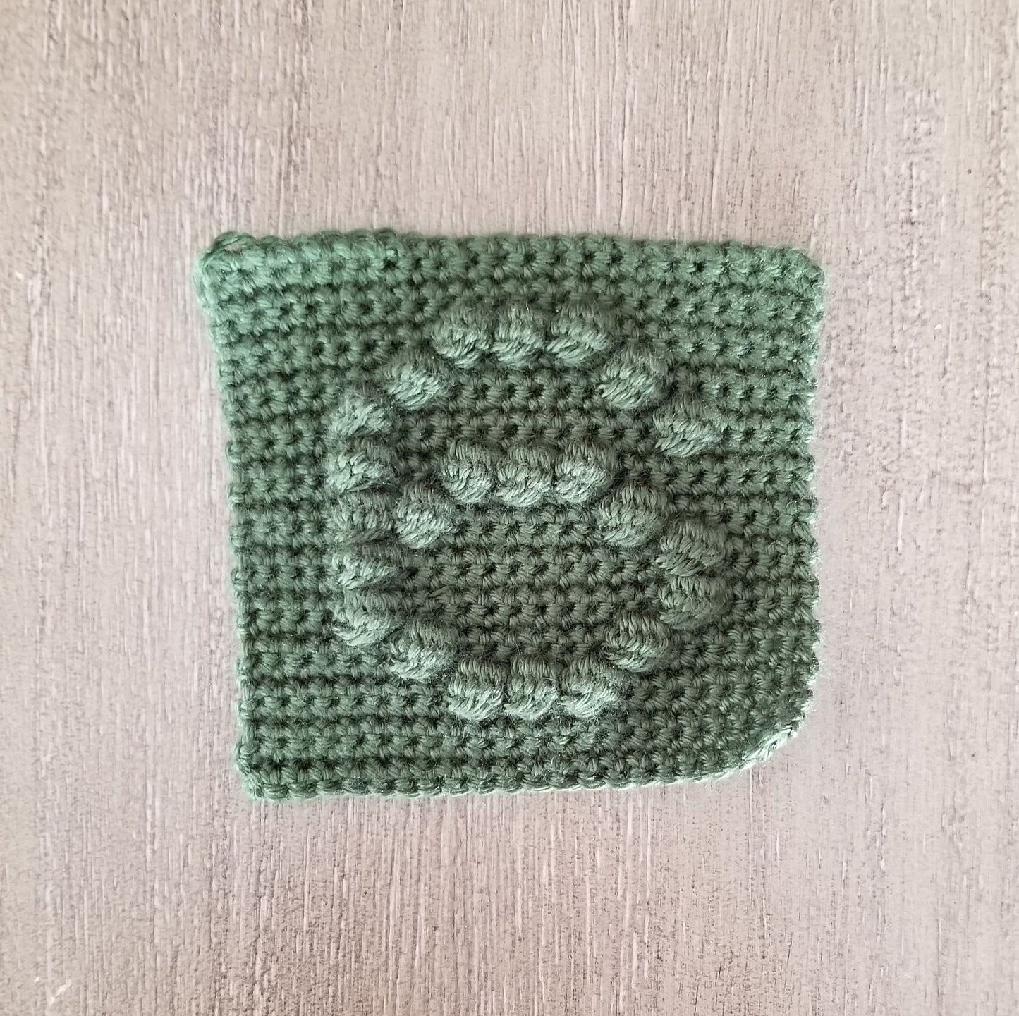 Number 6 Bobble Afghan Square Crochet Pattern, PDF Digital Download