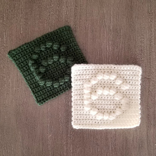 Number 6 Bobble Afghan Square Crochet Pattern, PDF Digital Download