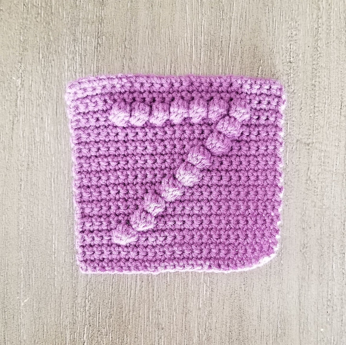 Number 7 Bobble Afghan Square Crochet Pattern, PDF Digital Download