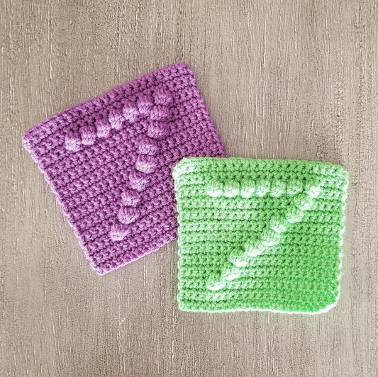 Number 7 Bobble Afghan Square Crochet Pattern, PDF Digital Download