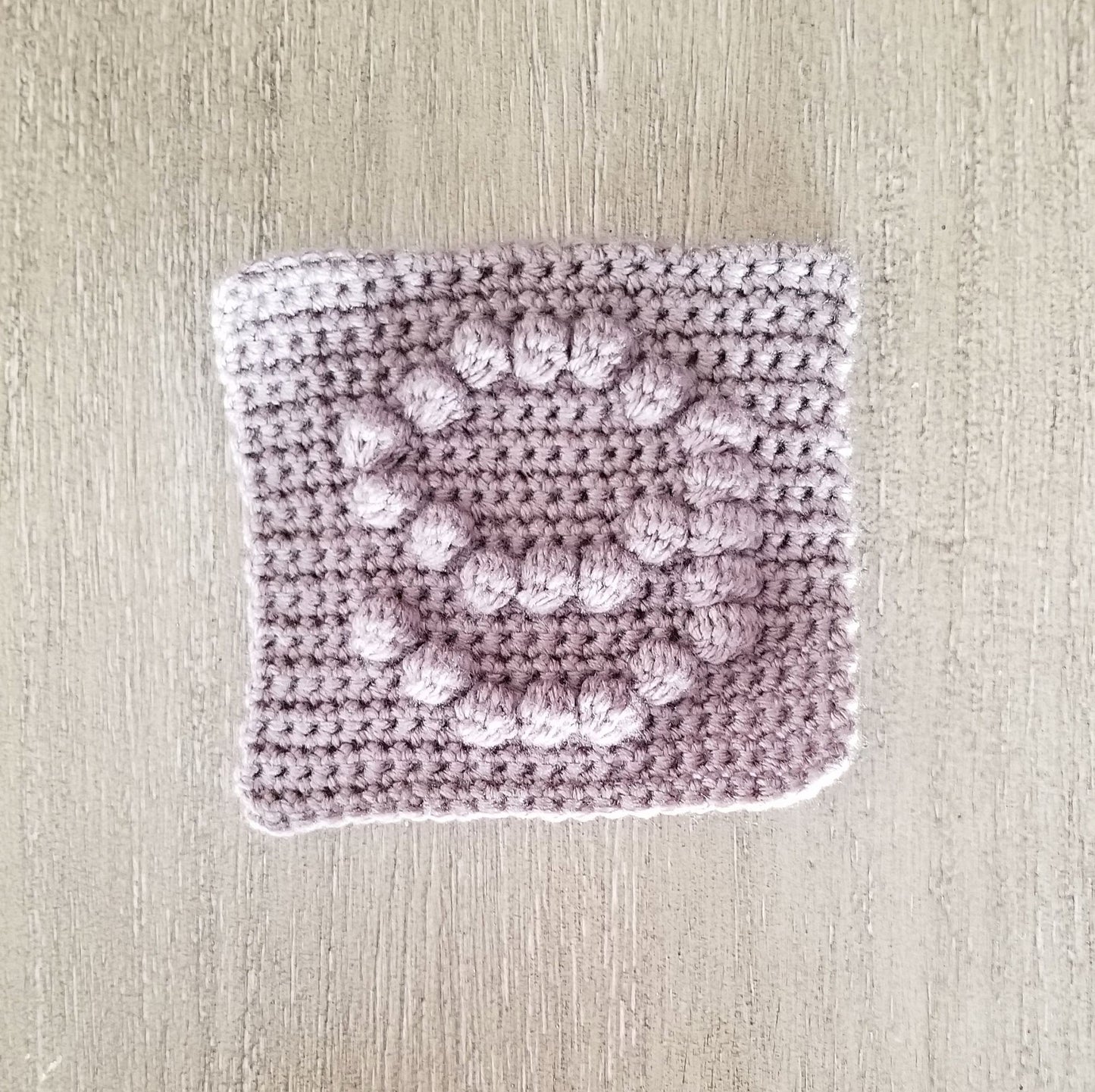 Number 9 Bobble Afghan Square Crochet Pattern, PDF Digital Download