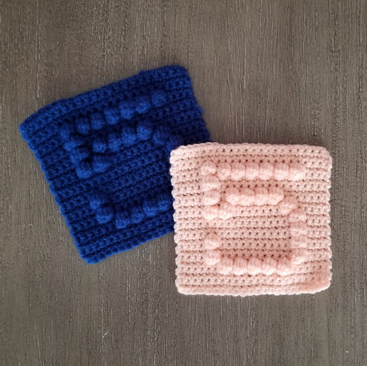 Number 5 Bobble Afghan Square Crochet Pattern, PDF Digital Download