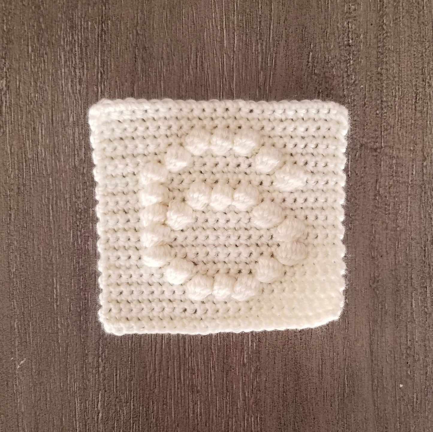 Number 6 Bobble Afghan Square Crochet Pattern, PDF Digital Download