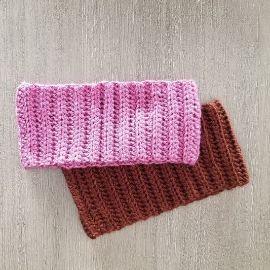 Ribbed Earwarmer Crochet Pattern, PDF Digital Download