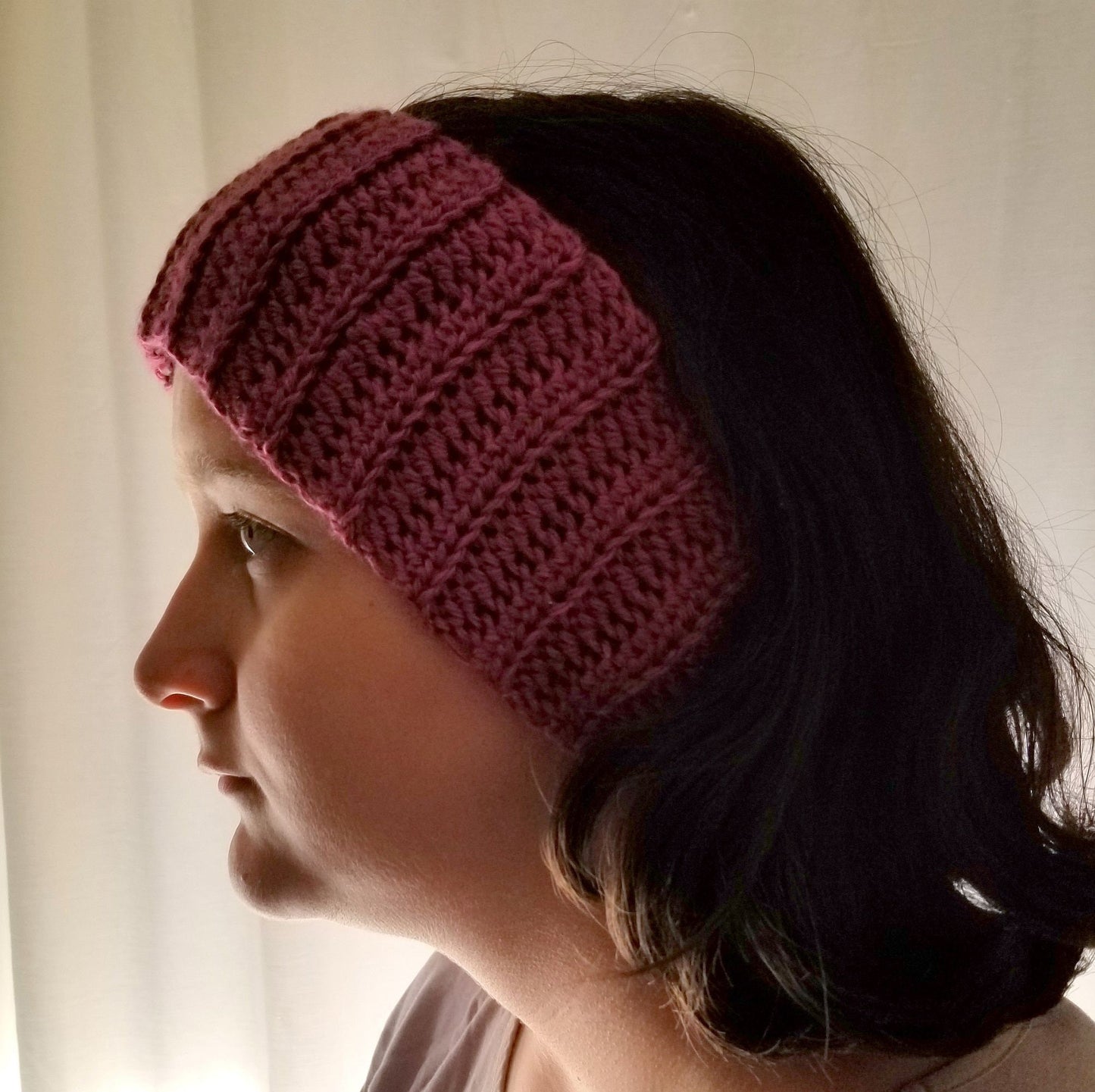 Ribbed Earwarmer Crochet Pattern, PDF Digital Download