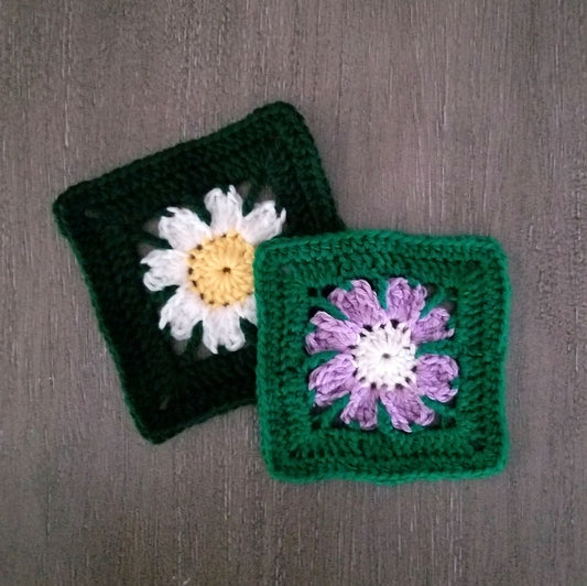 Flower Afghan Square Crochet Pattern, PDF Digital Download