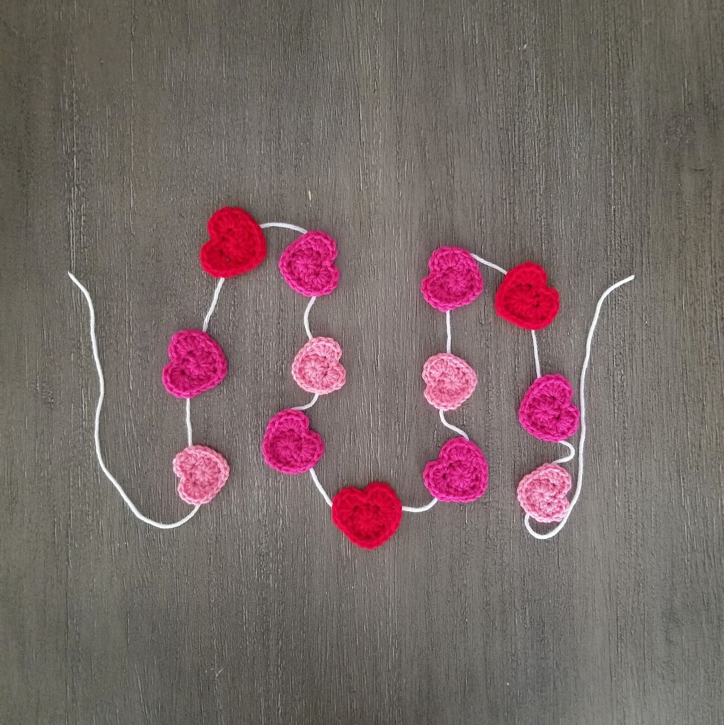 Heart Garland Crochet Pattern, PDF Digital Download