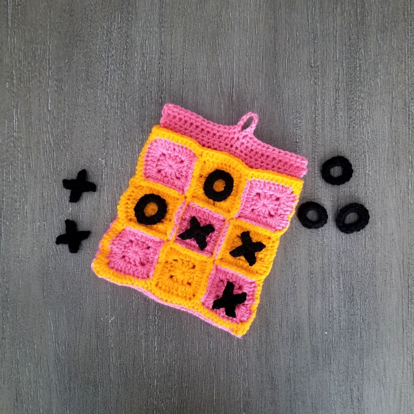 Tic Tac Toe Crochet Pattern, PDF Digital Download