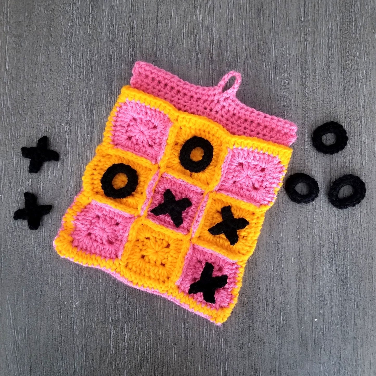 Tic Tac Toe Crochet Pattern, PDF Digital Download