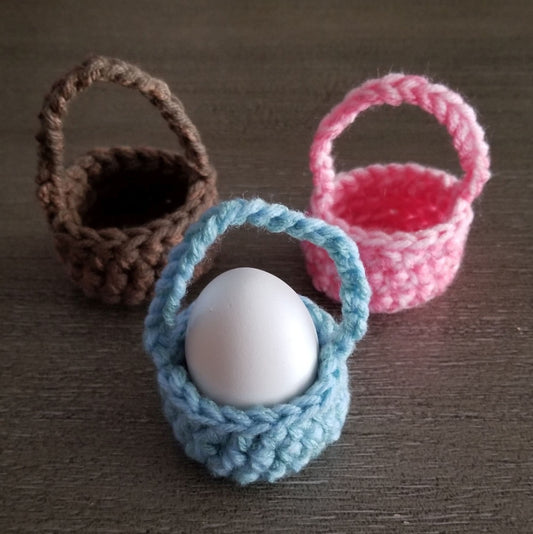 Mini Basket Crochet Pattern, PDF Digital Download