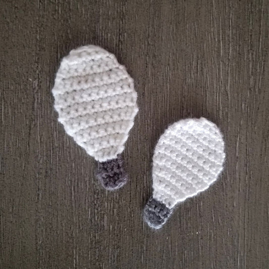 Light Bulb Applique Crochet Pattern, PDF Digital Download