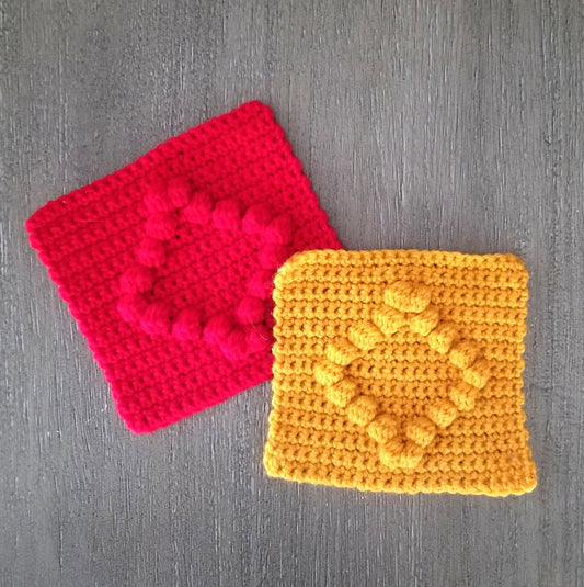 Diamond Bobble Afghan Square Crochet Pattern, PDF Download