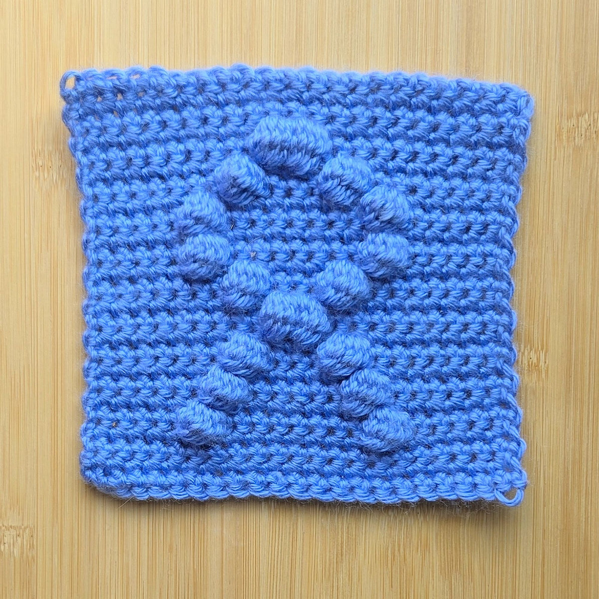 Awareness Ribbon Bobble Afghan Square Crochet Pattern, PDF Digital Download