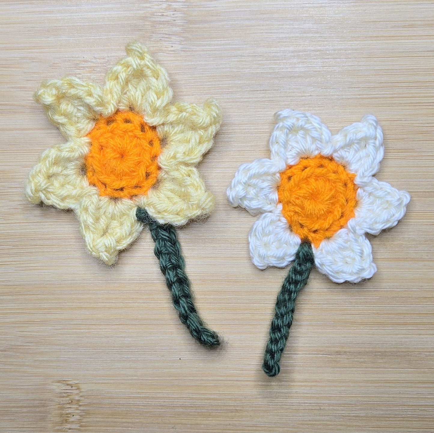 Daffodil Applique Crochet Pattern, PDF Download