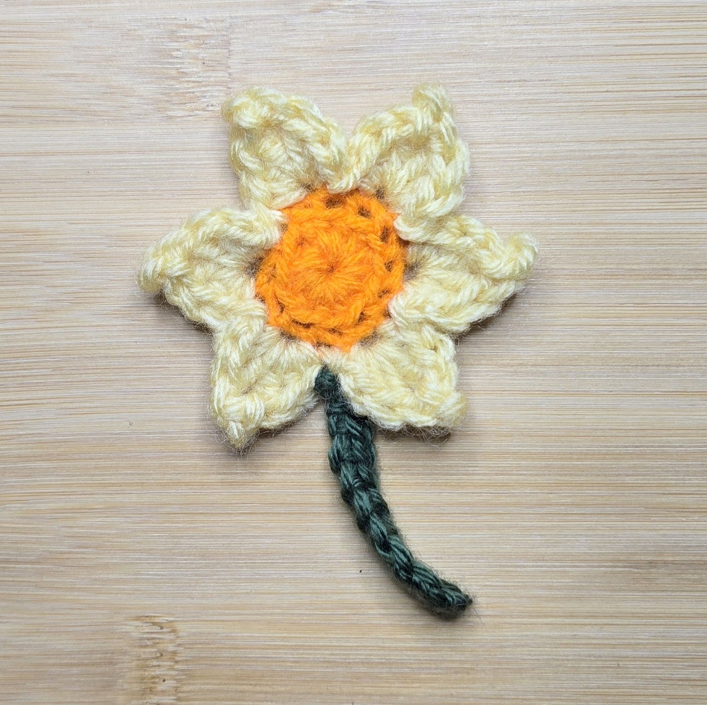 Daffodil Applique Crochet Pattern, PDF Download