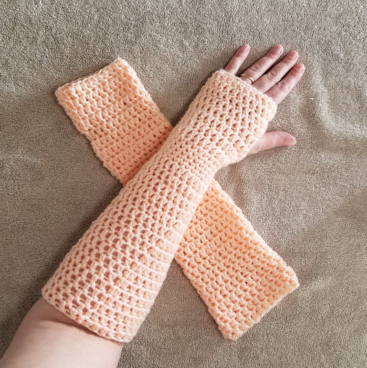 Long Fingerless Gloves Crochet Pattern PDF