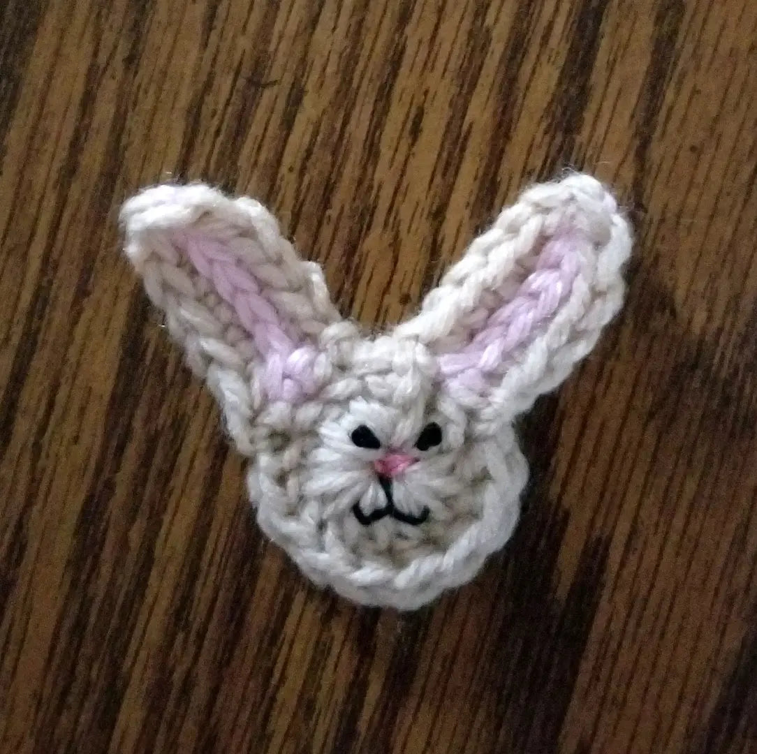 Bunny Applique Crochet Pattern, PDF Digital Download