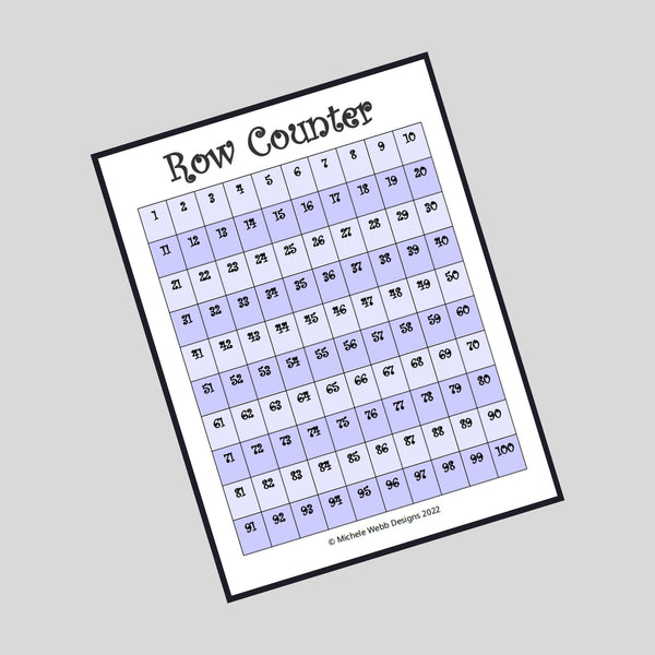 Printable Row Counter, PDF Digital Download – HCK Crafts