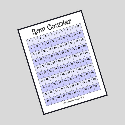 Printable Row Counter, PDF Digital Download