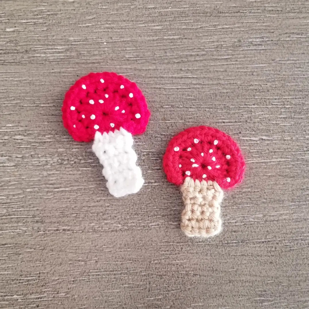 Mushroom Applique Crochet Pattern, PDF Digital Download