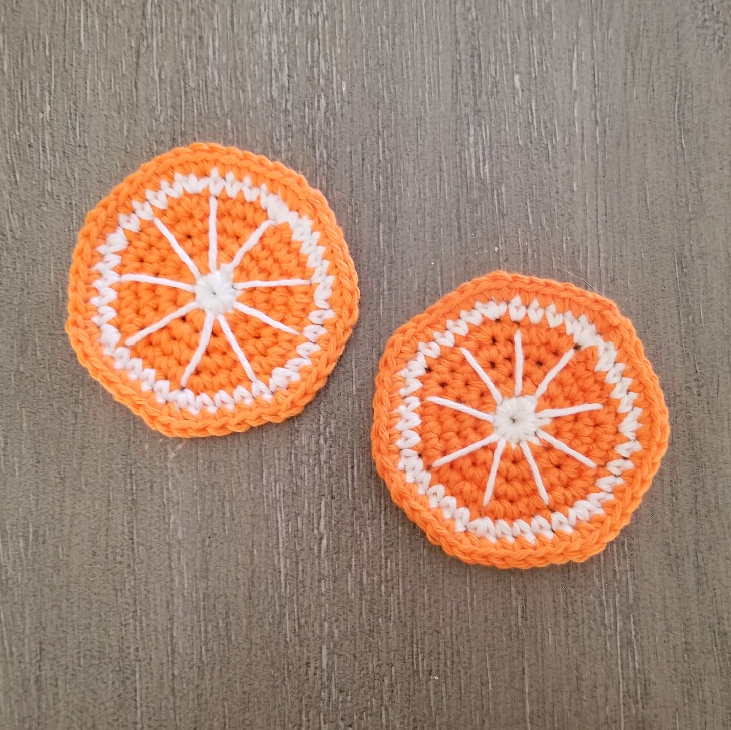 Orange Slice Coasters Crochet Pattern, PDF Digital Download