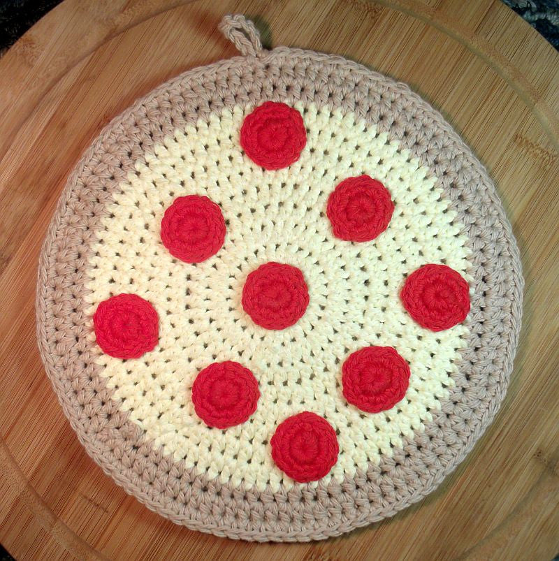 Pizza Potholder Crochet Pattern PDF