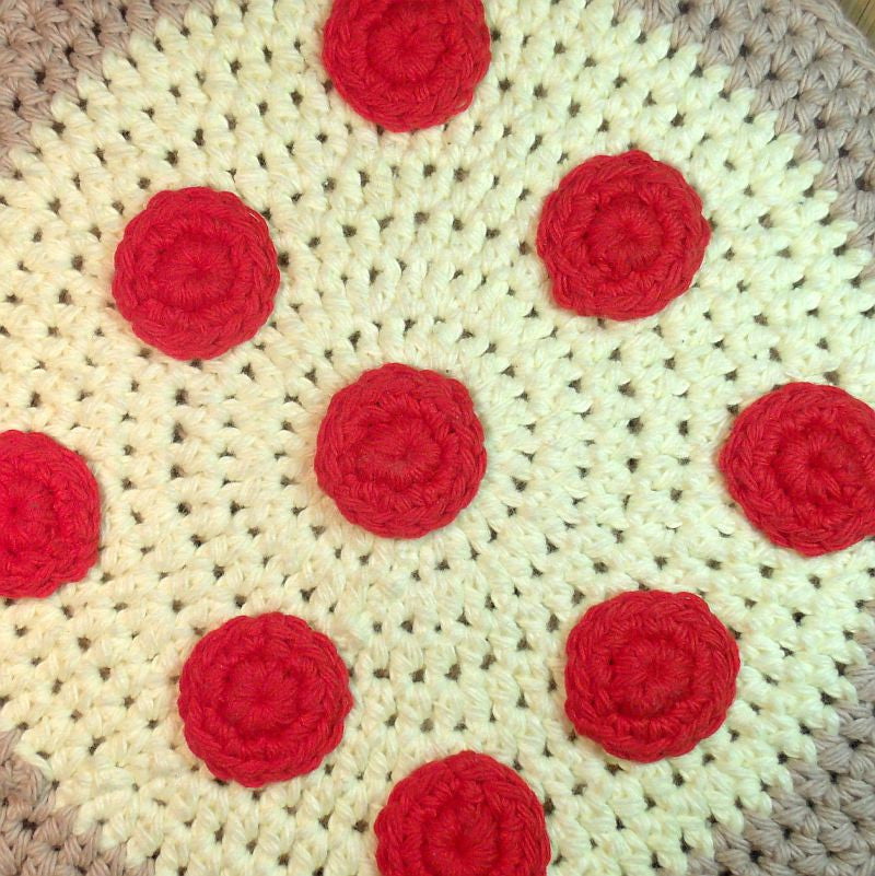 Pizza Potholder Crochet Pattern PDF