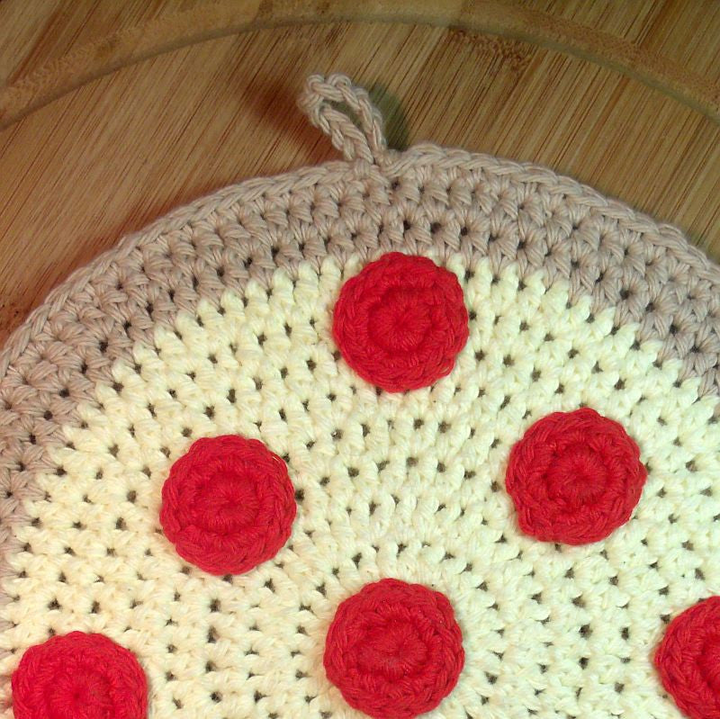 Pizza Potholder Crochet Pattern PDF