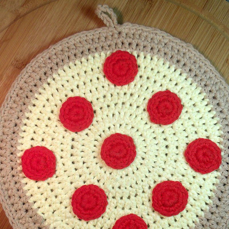 Pizza Potholder Crochet Pattern PDF