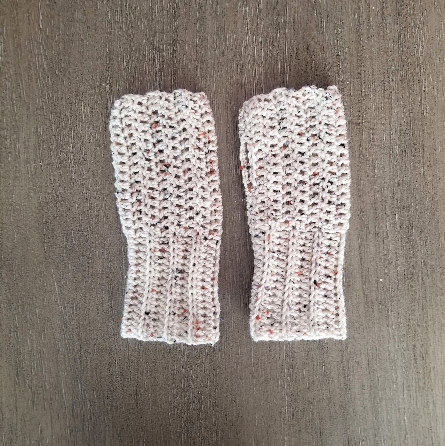 Ribbed Fingerless Gloves Crochet Pattern PDF