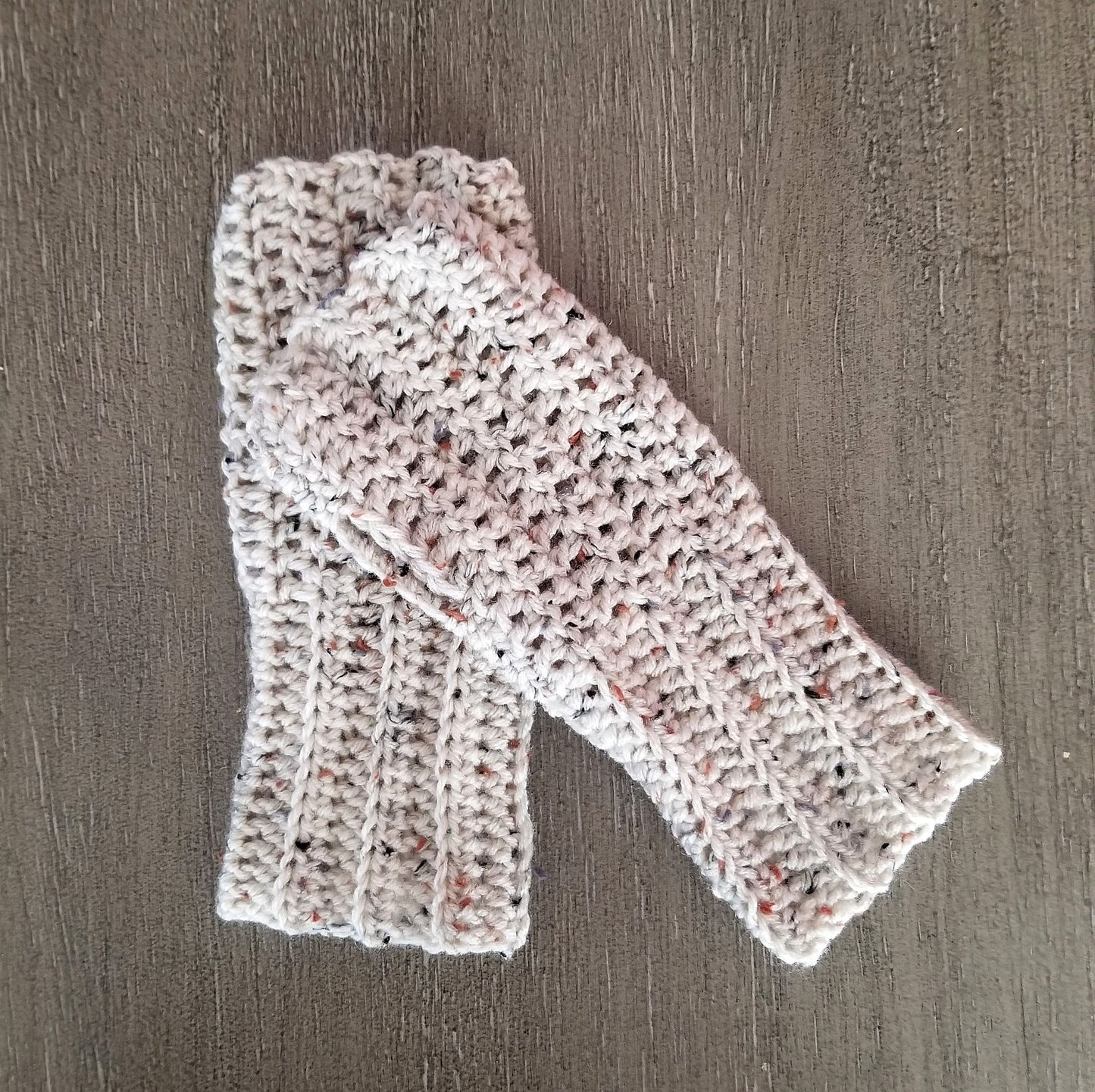 Ribbed Fingerless Gloves Crochet Pattern PDF