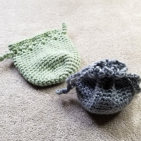 Small Drawstring Bag Crochet Pattern, PDF Digital Download