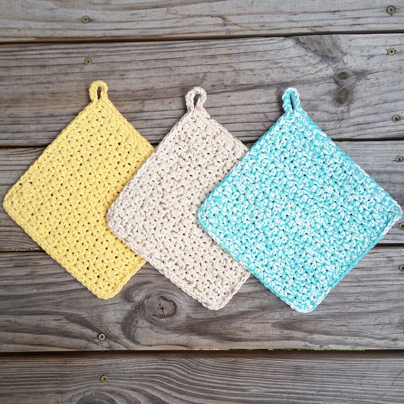 Textured Potholder Crochet Pattern PDF