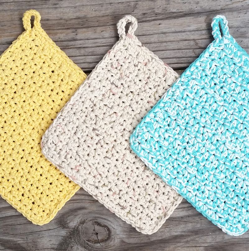 Textured Potholder Crochet Pattern PDF