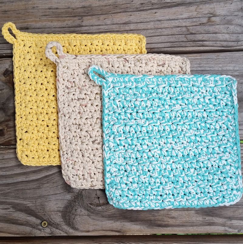 Textured Potholder Crochet Pattern PDF