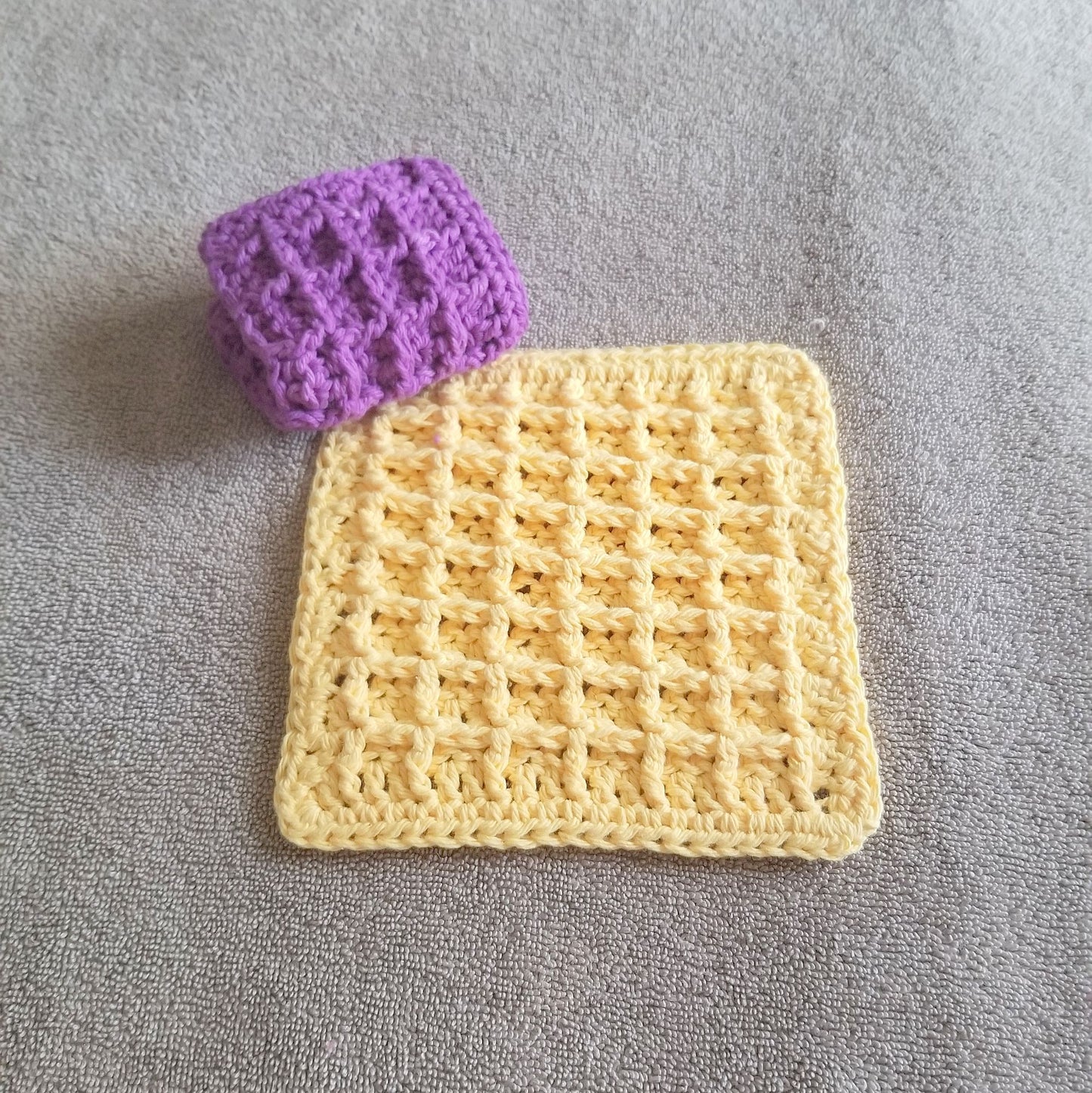 Waffle Stitch Dishcloth Crochet Pattern, PDF Digital Download