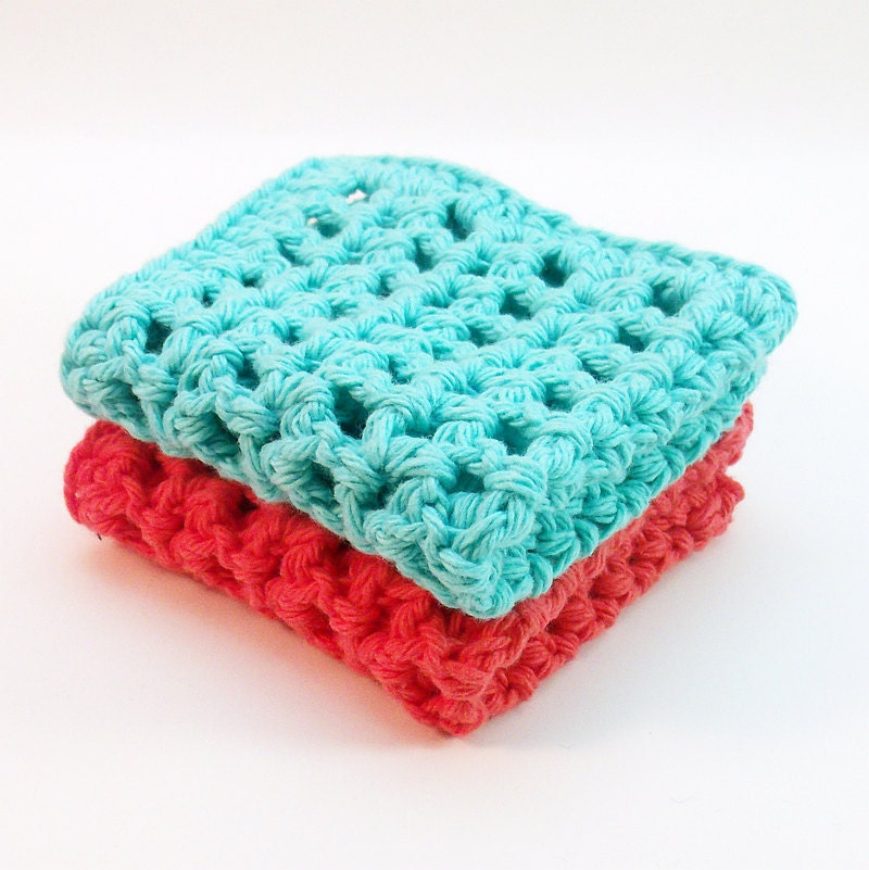 Textured and Mesh Dishcloth Crochet Pattern Bundle. PDF Digital Download