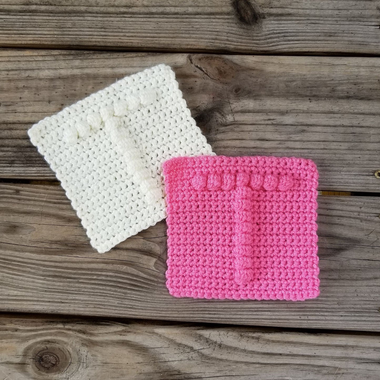 Letter T Bobble Square Crochet Pattern, PDF Digital Download